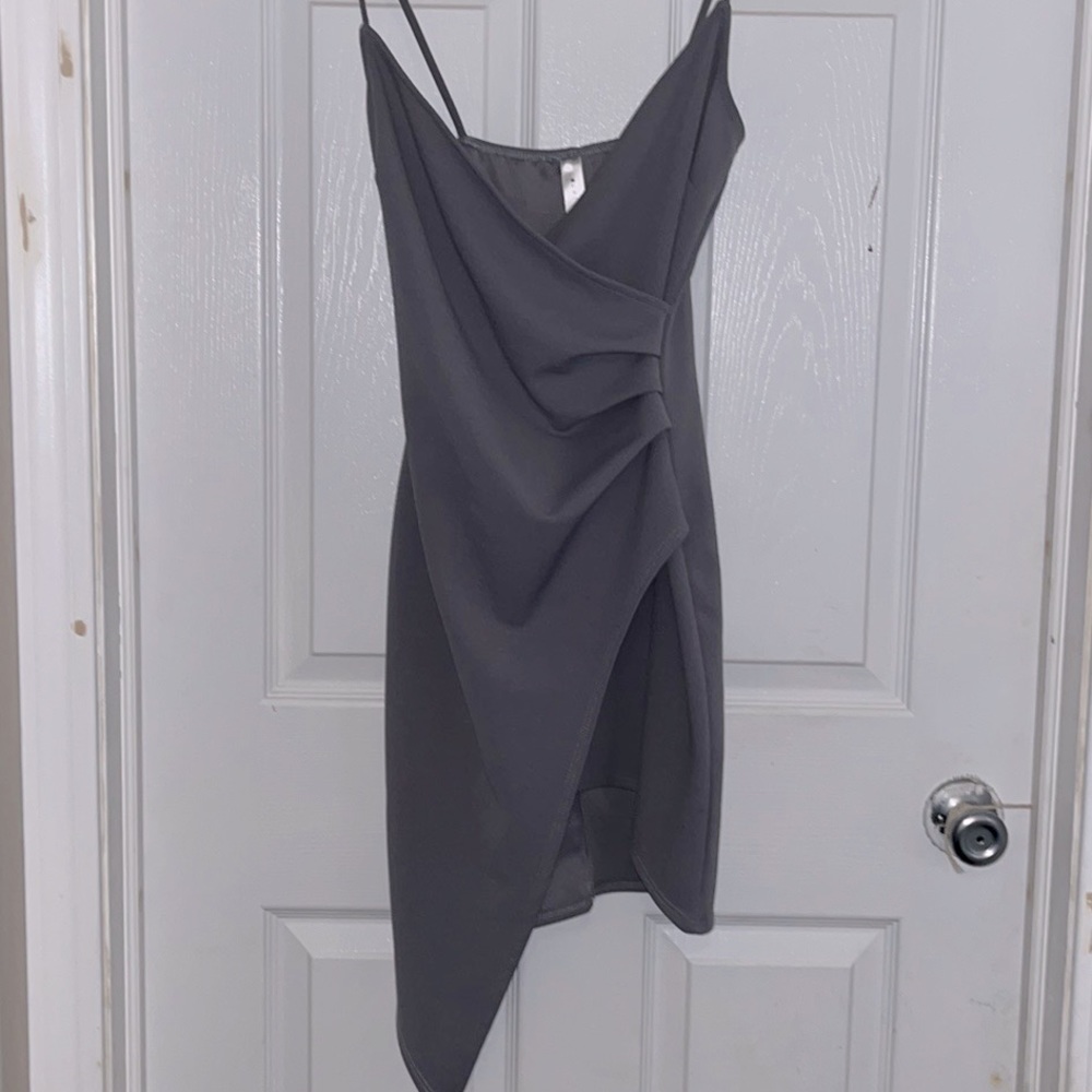 Blue blush asymmetrical dress